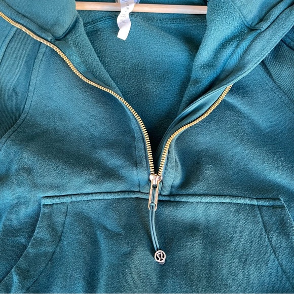 RARE COLOR Lululemon Scuba Oversized Funnel Neck M/L Storm Teal Gold - Picture 11 of 13